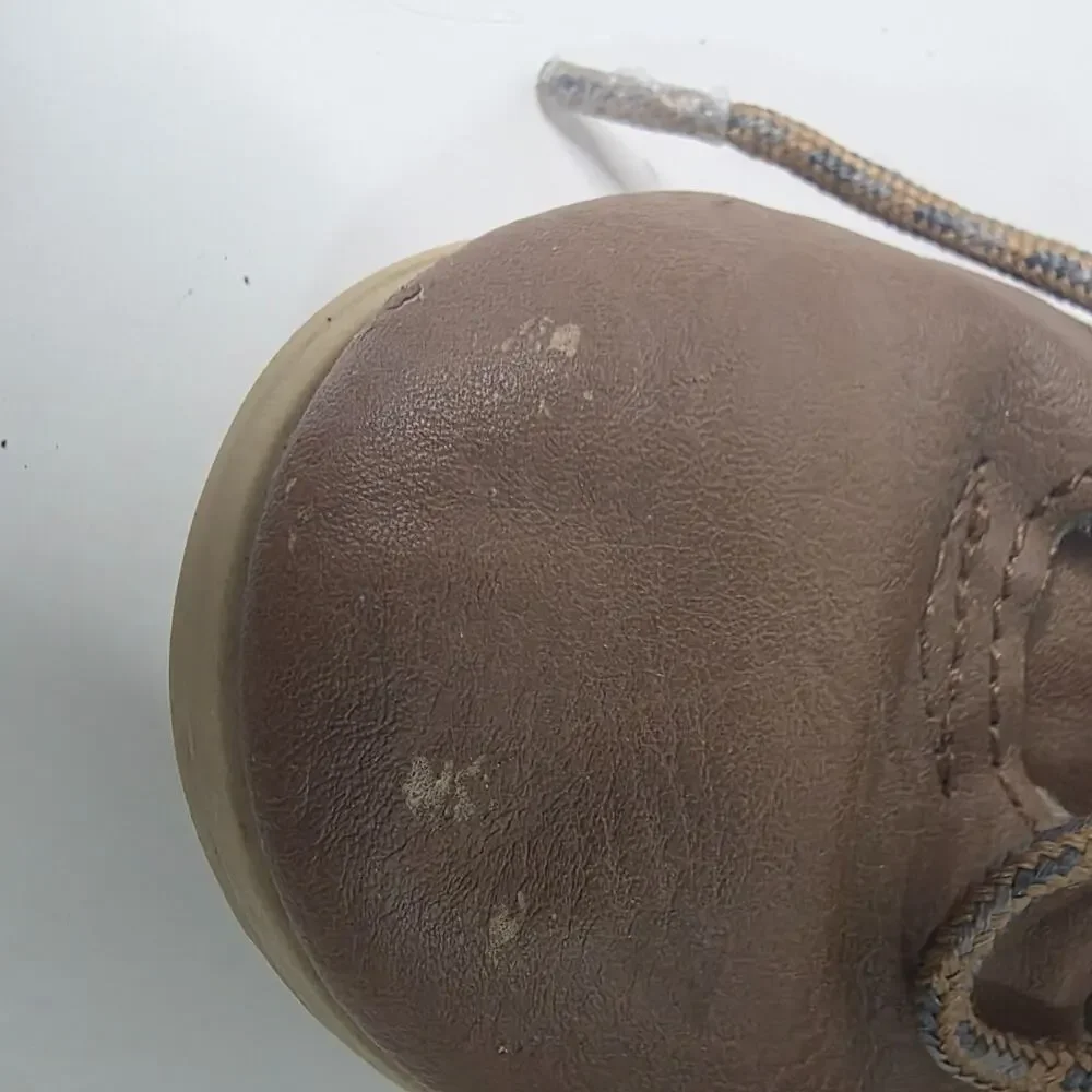 Carter's Kim Boys Size 11 Brown Gray Chukka Ankle Boots Lace Up Hook Loop